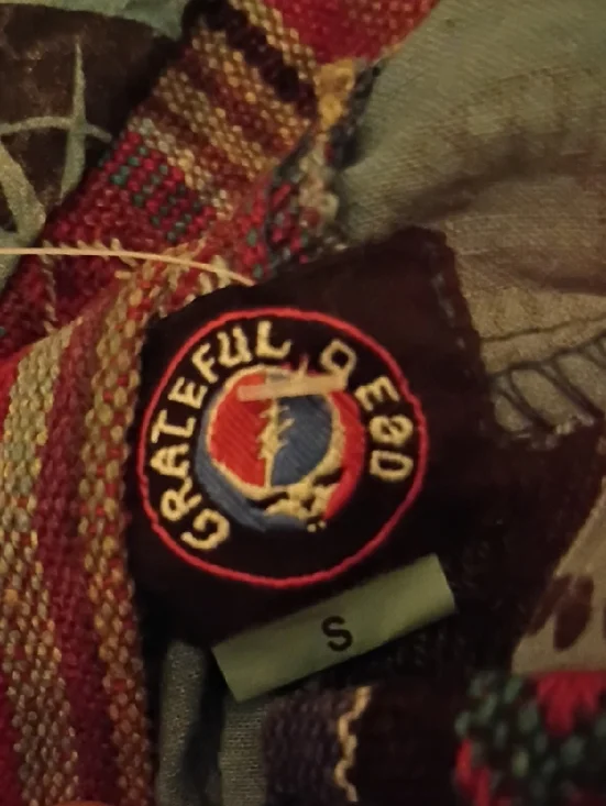 Grateful Dead Hooded Dress With Giant Embroidered Steal Your Face - Picture 6 of 8